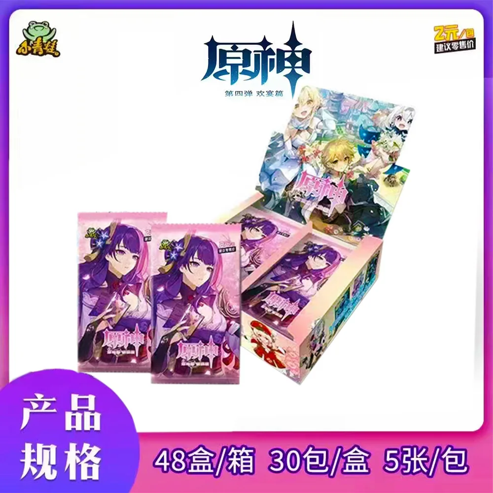 

2024 New Genshin impact Card Game TCG Anime Collection Pack Booster Box Rare SSR Surrounding Children Family Toys For Gift