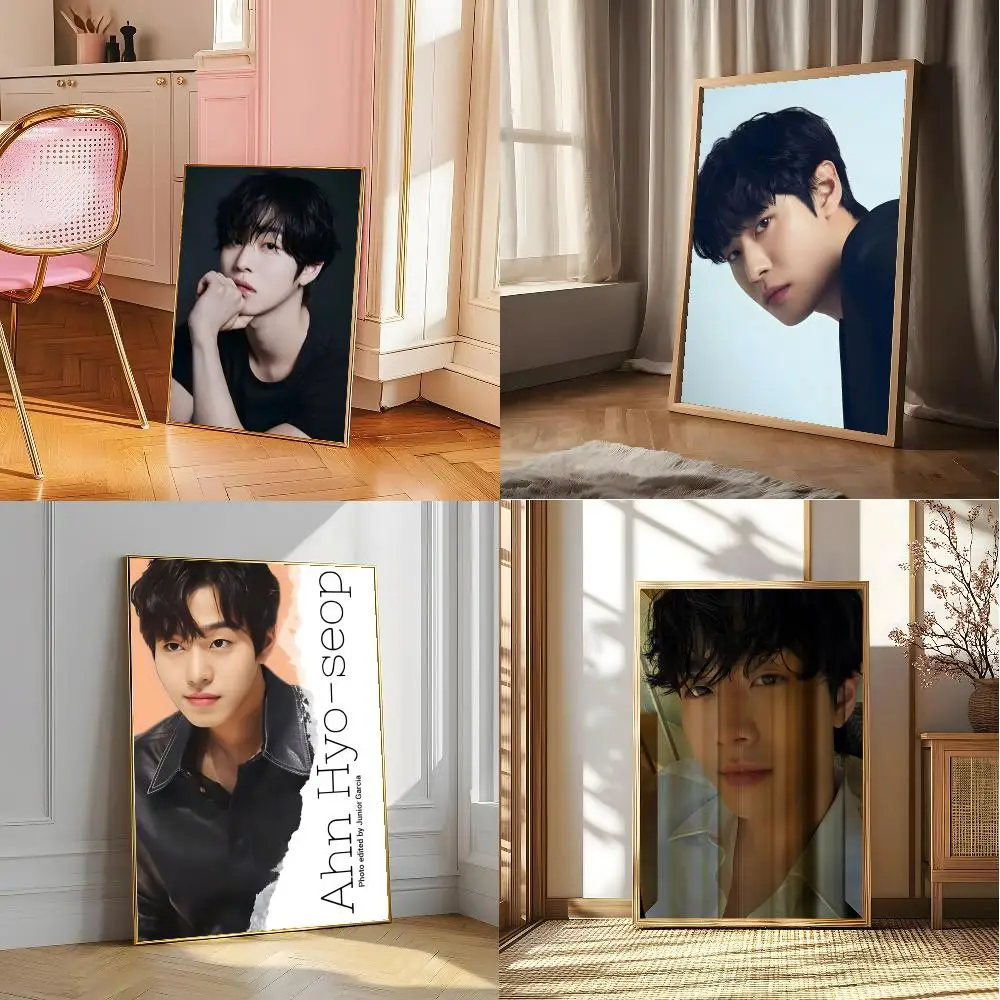 Ahn H-Hyo-s-seop Actor Fashion Poster Posters Sticky Vintage Room Home Bar Cafe Decor Kawaii Room Decor