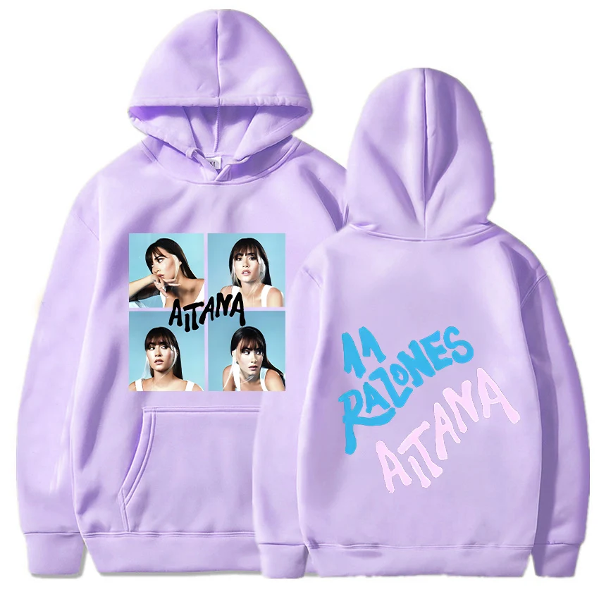 Aitana Ocana Singer estetika Hoodie lengan panjang lembut manis Sweatshirt gambar grafis Aldult Sudaderas dengan saku pullover