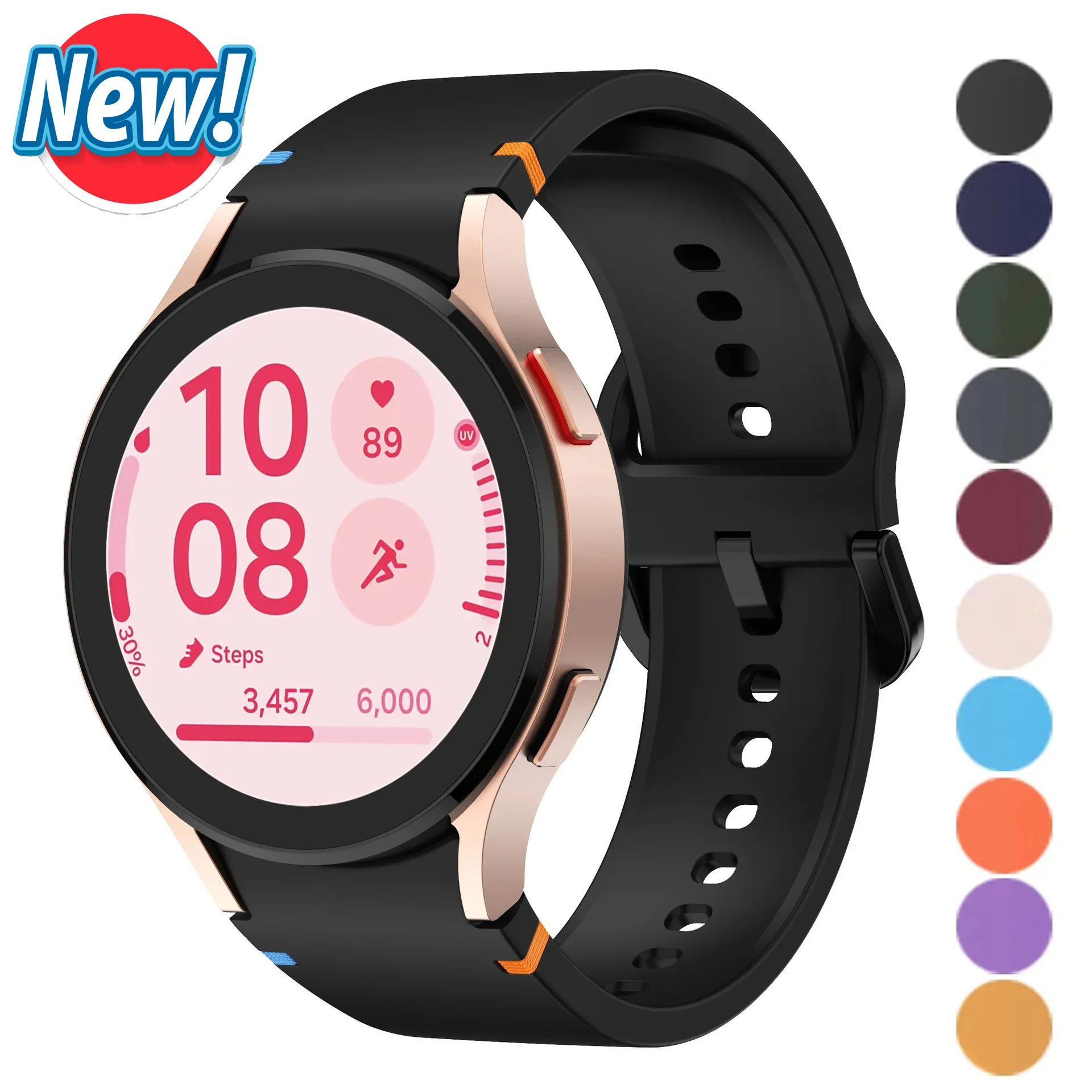 Silicone Strap For Samsung Galaxy Watch 7 6 5 4 44mm 40mm/5 pro 45mm Bracelet Galaxy Watch6 4 classic 47mm 43mm 46mm 42mm band