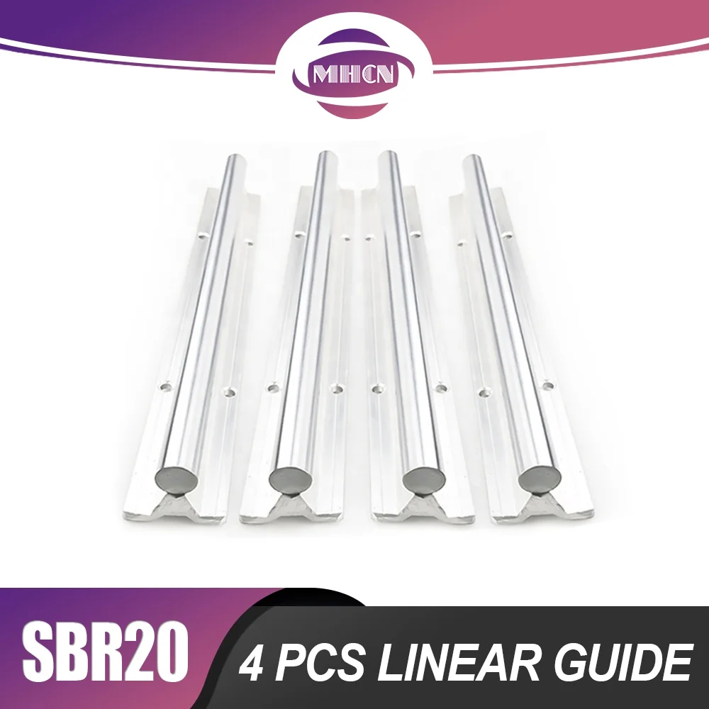 HLTNC SBR Series Aluminum Support Rail Linear Guide Linear Shaft Guide Rail SBR20 1000-4000mm Shaft Diameter 20mm for CNC