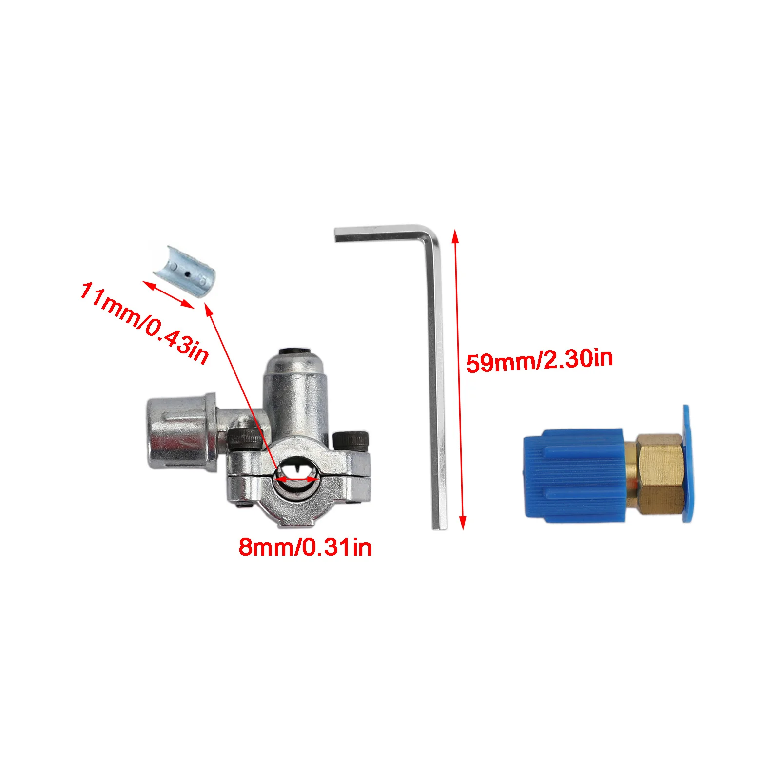 Areyourshop A/C Retrofit Valve & BPV31 Bullet Piercing Tap-Kit For Refrigerant R12 R22 R134A