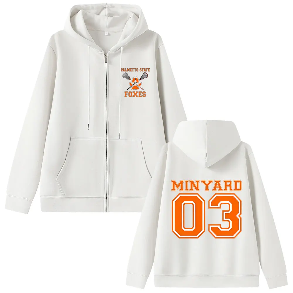 All for The Game The Foxhole Court Palmetto State Foxes Zipper Hoodie Male Casual Zip Up Jacket Men Women Fashion Oversized Coat