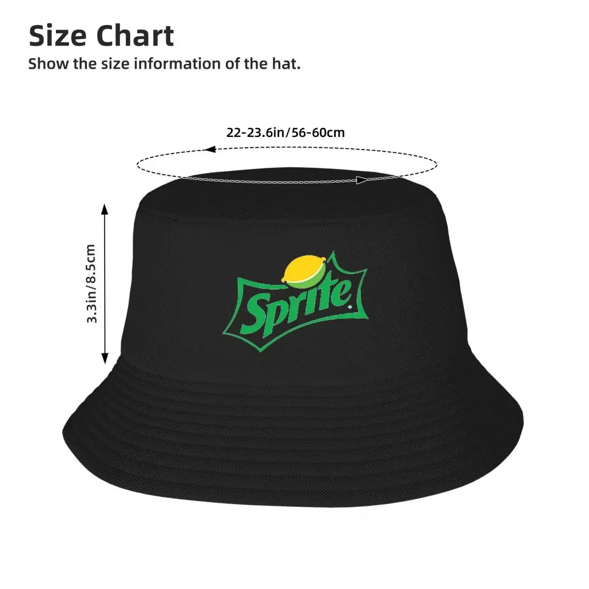 Sprite Original Logo Bucket Hat Panama Bob Hats Outdoor Cool Autumn For Summer Beach Fishing Unisex Fisherman Caps