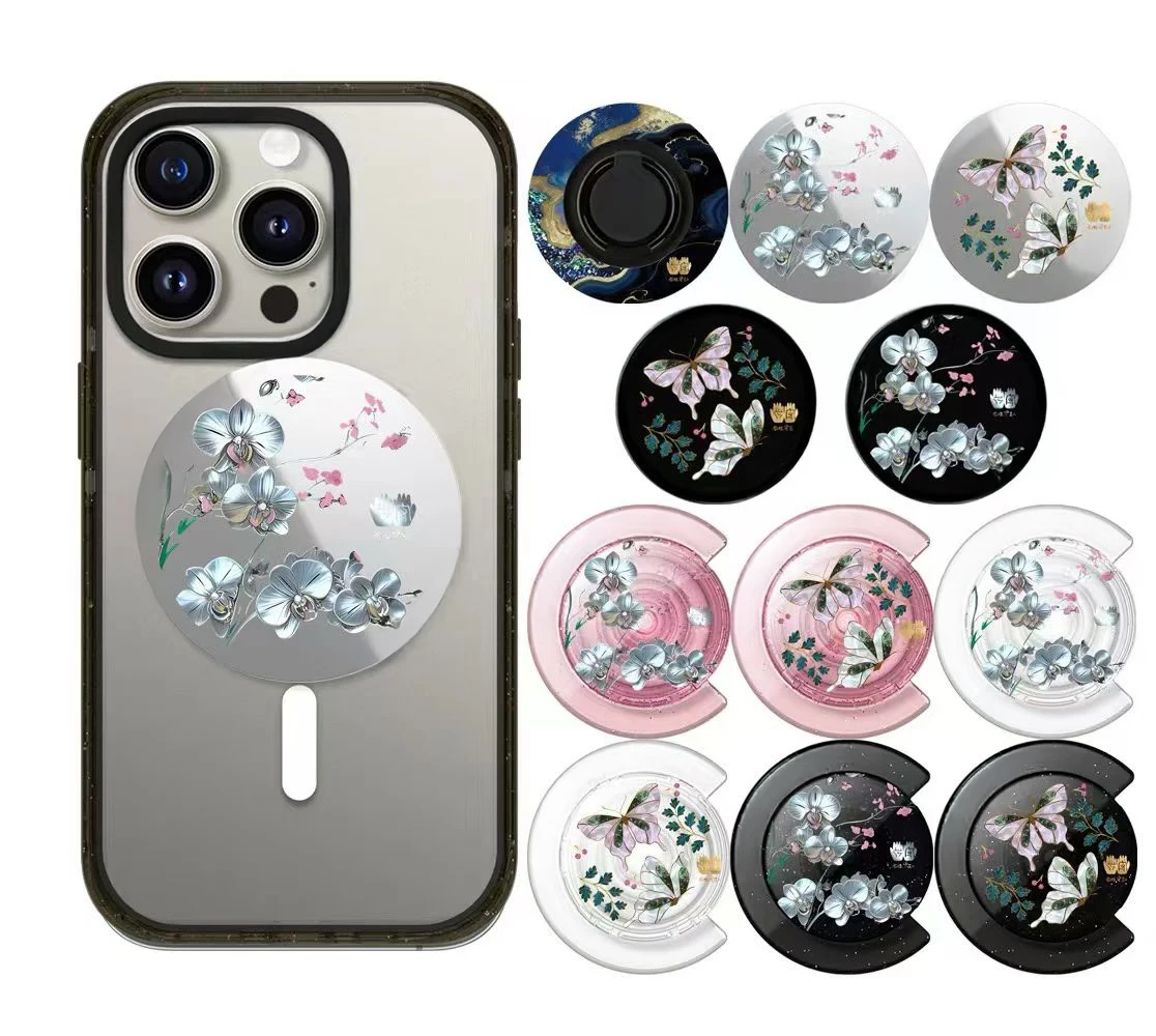 

Butterfly Flower Leaf Magnetic Phone Grip Phone Stand for IPhone Holder Mount Support for Galaxy Mobile Phone Accessories