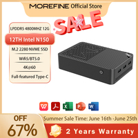 MOREFINE M10S Mini pc N150 (up to 3.6GHz)12GB DDR5 RAM 16TB M.2 SSD Dual 2.5G LAN Business Mini Desktop Computer 4K WiFi6 BT5.2