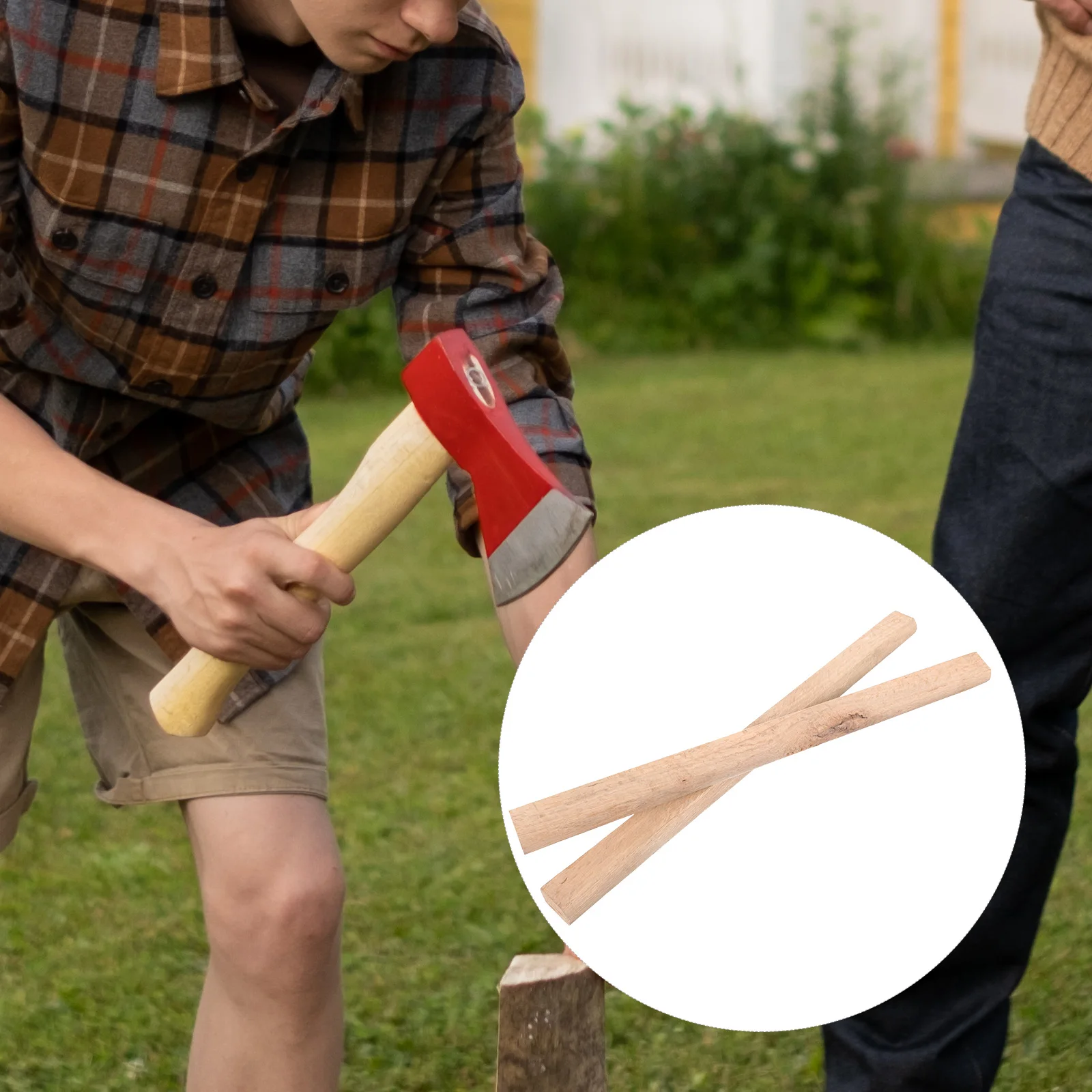 

2 Pcs Ax Handle Replacement for Axe Handles Axes Hatchets Wood Wooden