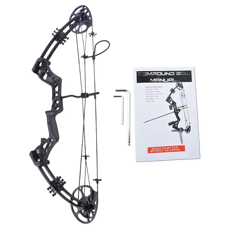 

1pc Youth Archery Compound Bow Aluminum Alloy 15-45lbs Adjustable Draw Length Adjustable for Archery Hunting Shooting Accessory