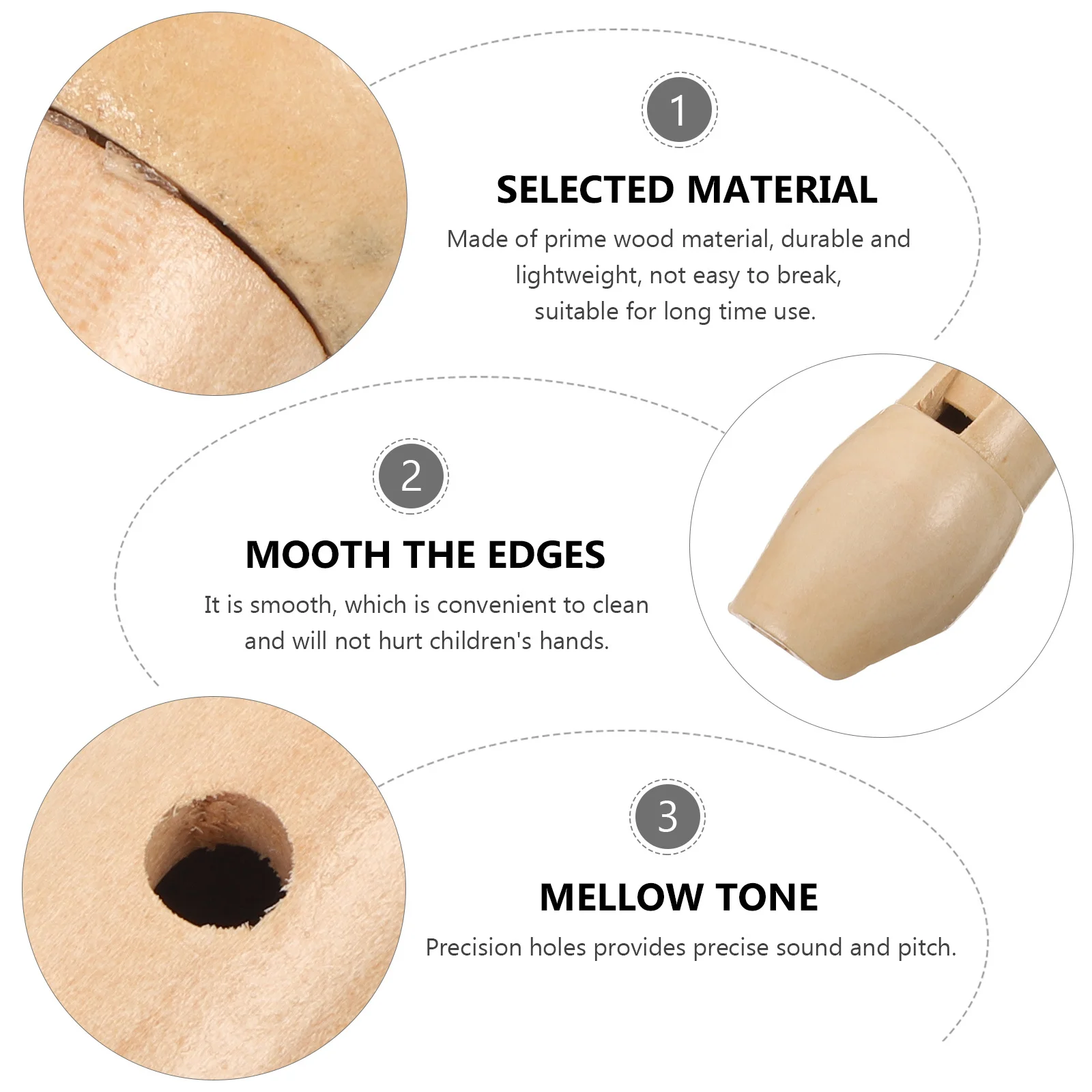 

8-Hole Soprano Wood Recorder Durable Lightweight Beginner Wind Instrument Children Practice Music Education Wind Instrument