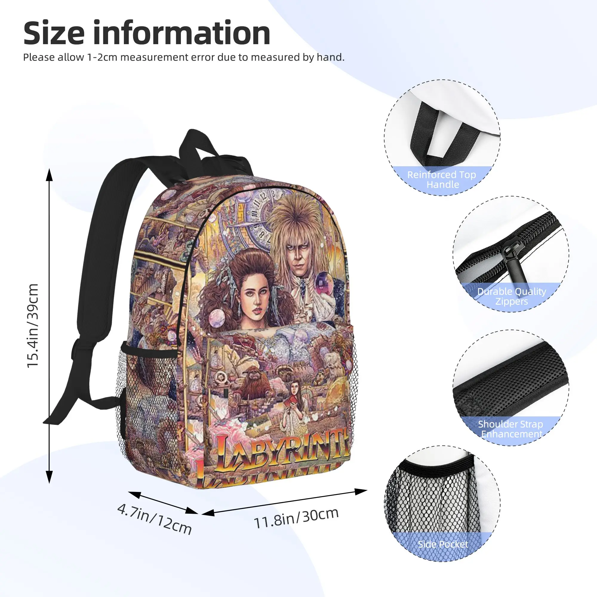 Return To Thra Labyrinth Movie Backpack Hot Sale Daypack Large Capacity Boys Girls BookBag Shoulder Bag for Men Women School Bag