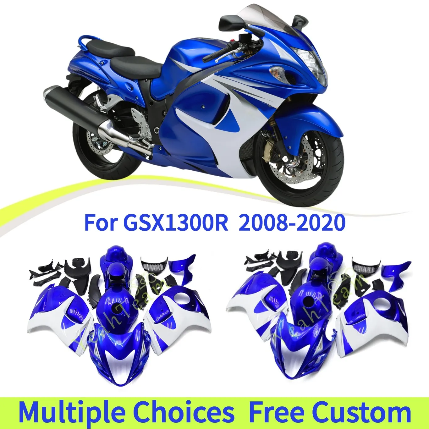 

Комплект обтекателей для мотоцикла, подходящий для GSX1300R 2008 2009 2010 2011-2020 GSX R1300 Gen 3 GSXR 1300, полный обтекатель, комплекты кузова 08-20