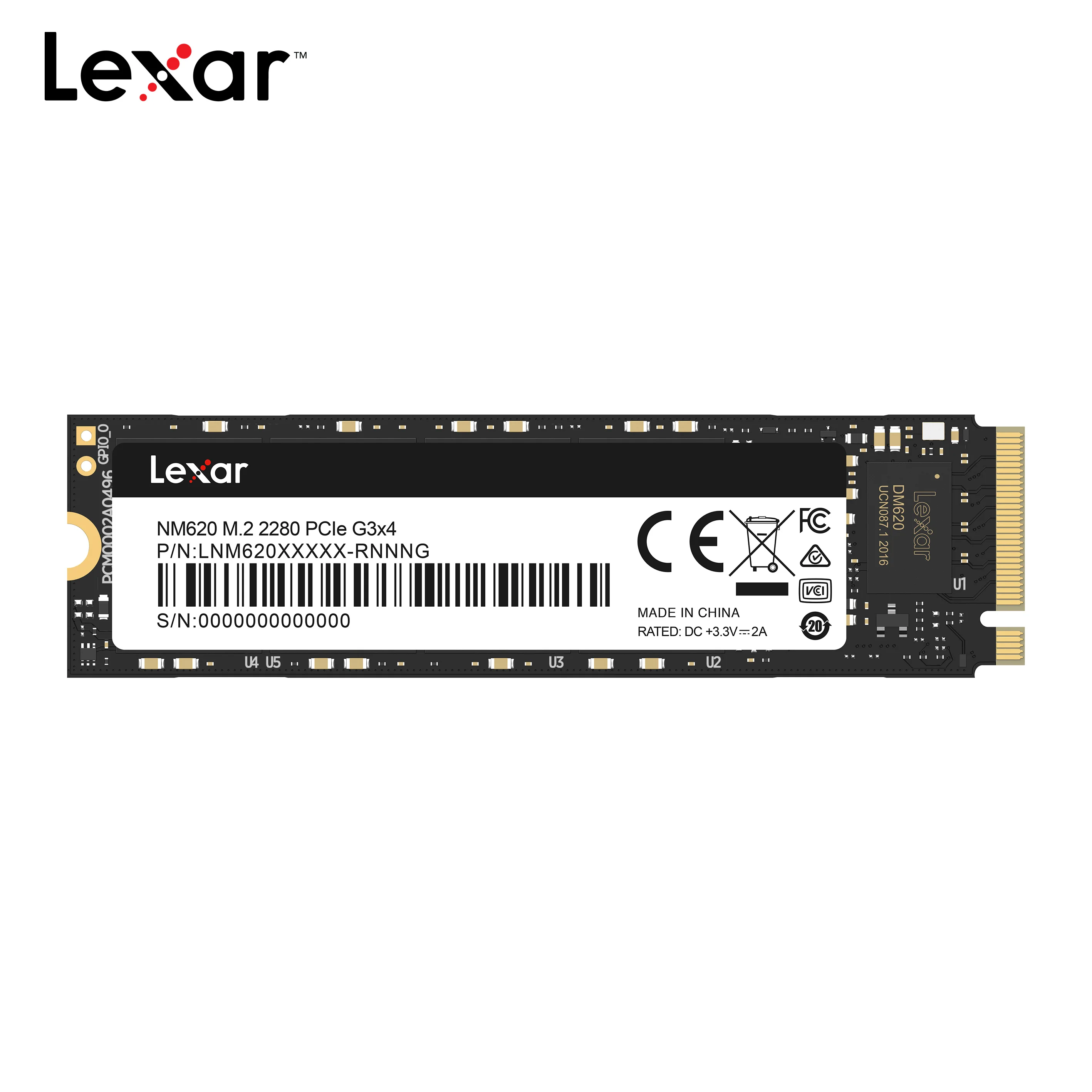 Original Lexar SSD M.2 256GB SSD Hard Drive 512G 2280 NVMe LNM620 Internal Solid State Drive 1TB 2TB Hard Disk for Laptop PC