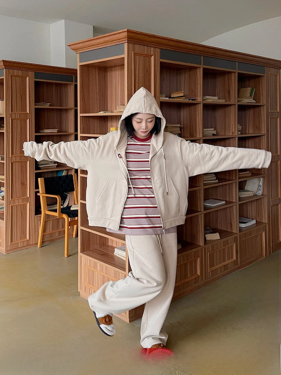 

Brand Fce Lined Hoodie Dstring Sweatpants DEARSOCUTE Handpied Boutique Women's Faion Winter Collection