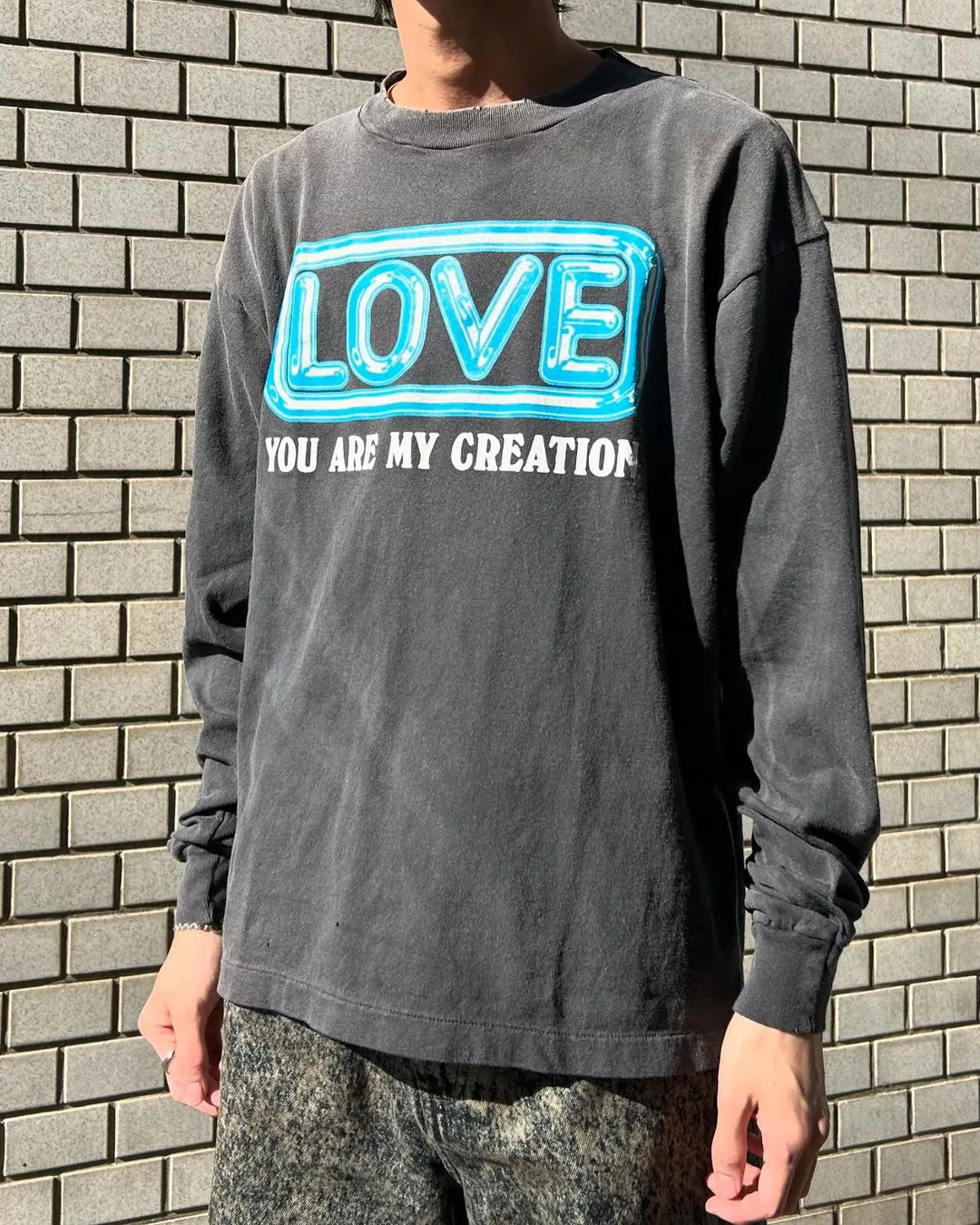 

Saint Michael 25ss designer New best-selling high-quality heart-shaped origami crane printed long sleeves