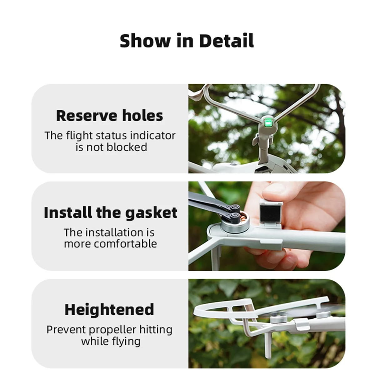 غطاء المروحة واقي المروحة لملحقات الطائرة بدون طيار Mini 4 Pro لحماية المروحة
