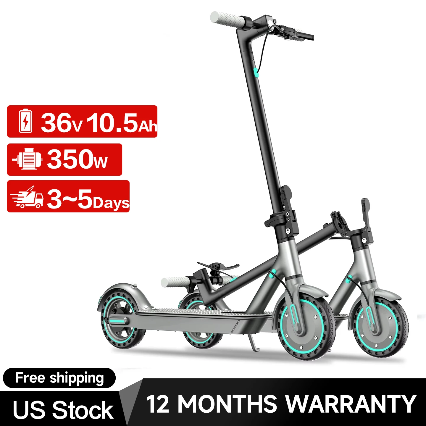 

Iwheel D8 Pro Adult Electric Scooter 36V 10.5Ah Battery Foldable Electric Scooter 350W Motor 8.5 Inch Tires City Electric Scoote