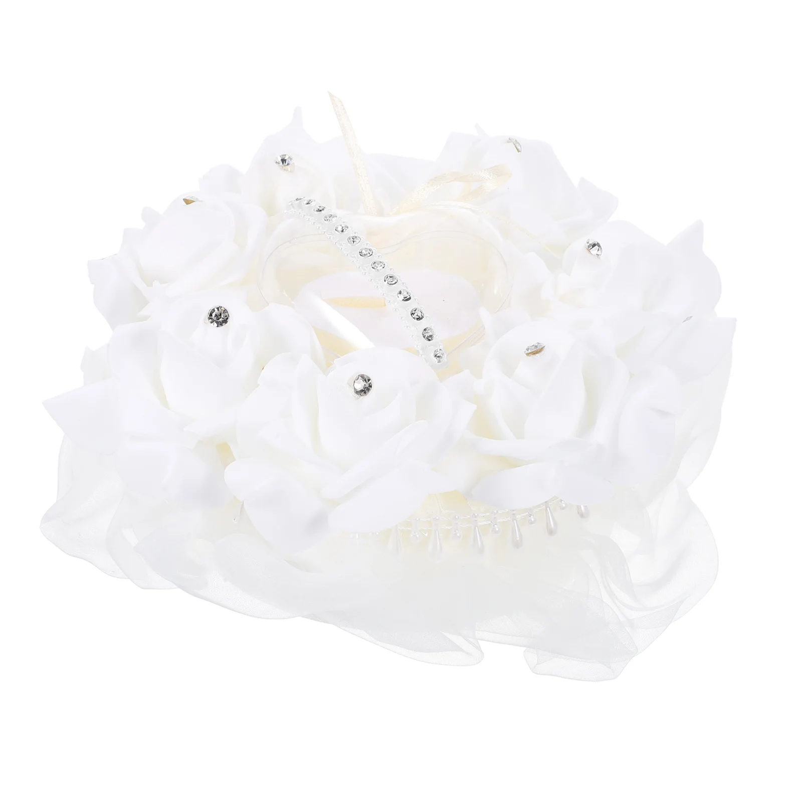 

Romantic Heart-Shaped Proposal Ring Box Reusable Wedding Engagement Case Portable Jewelry Storage Portable Ring Box