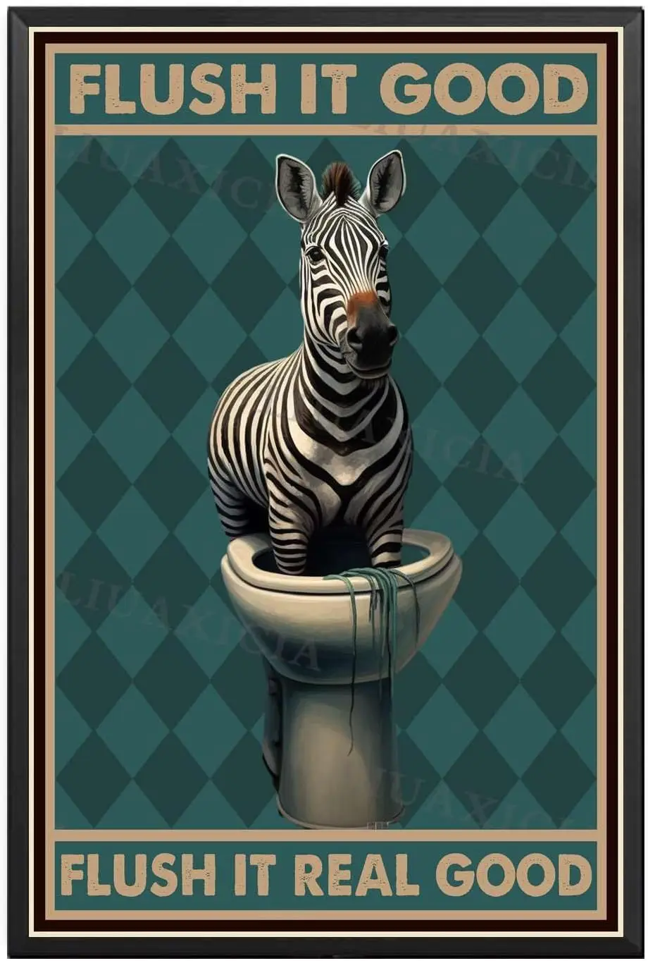 Canvas Wall Art Flush It Good Flush It Real Good For Bathroom Wall Office Home Decor Art 12.00