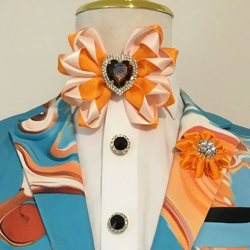 Оригинальный комплект брошей ручной работы с галстуками-бабочками, высококачественные аксессуары для классической рубашки, мужские свадебные воротники, комплекты карманных полотенец с цветочным корсажем