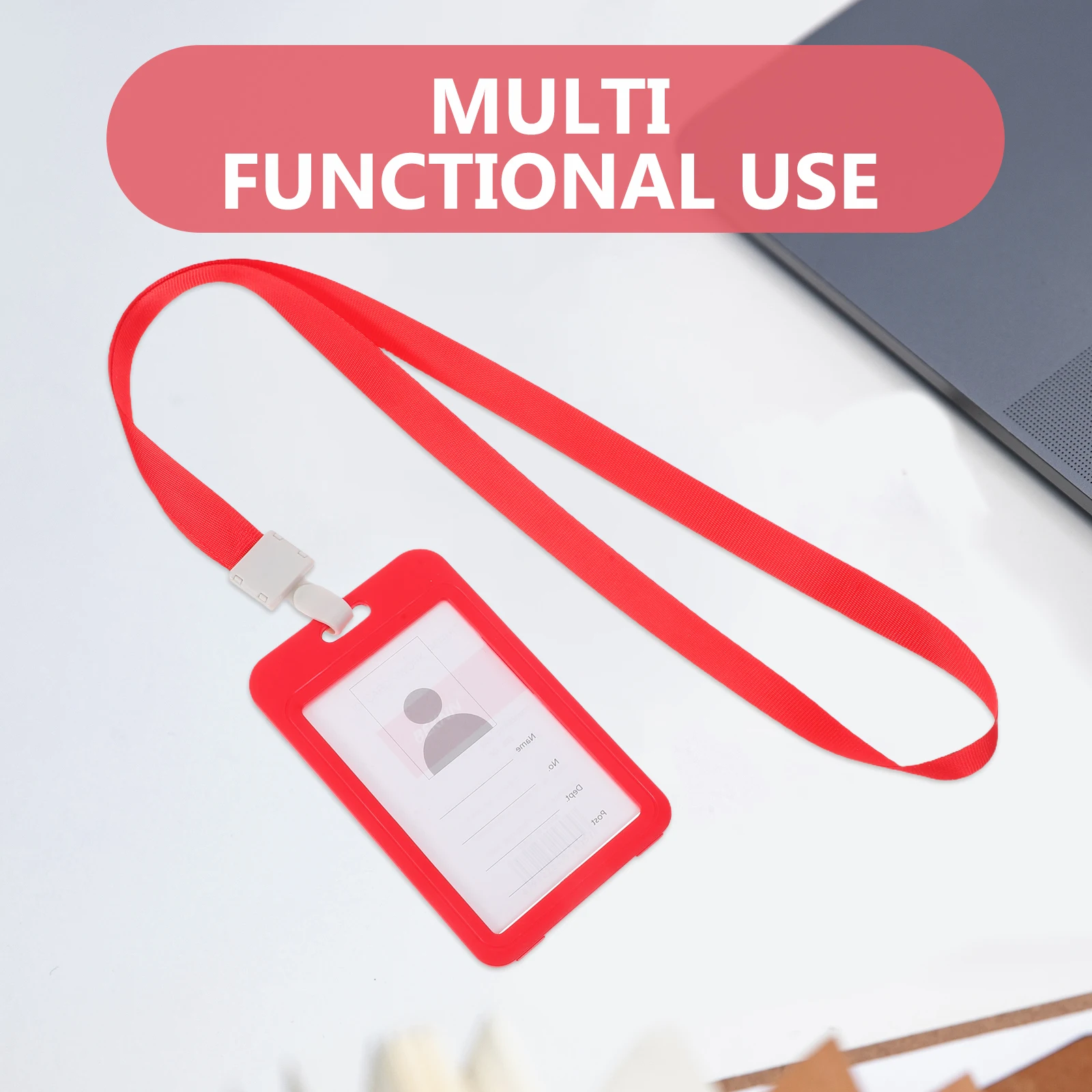 حامل بطاقة العبور مع حبل 9 قطع محفظة شارة الهوية لبطاقة العمل وحافظة بطاقات الهوية البلاستيكية لموظفي المكاتب المدرسية #4