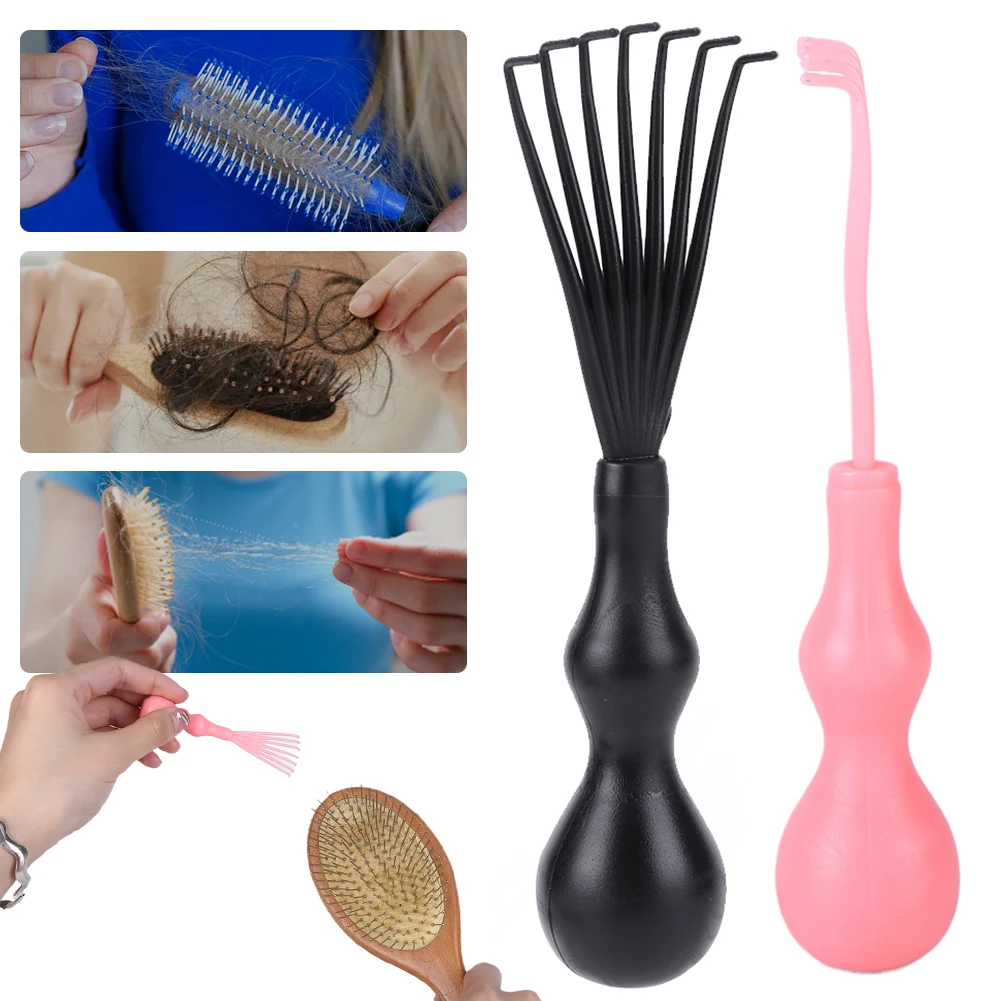 Hair Comb Cleaning Tool Comb Cleaning Rake Portable Air Cushion Comb Cleaning Tool Multifunction for Removing Hairs