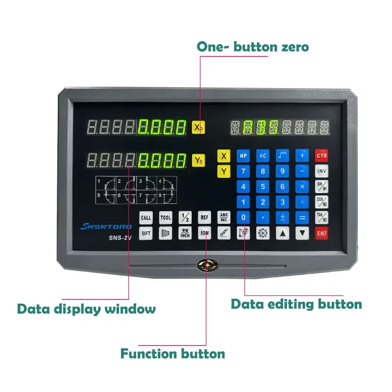 New Colour Panel SNS-2V 2-axis Universal Lathe milling machine DRO Digital readout AC110V/220V display FOR linear scale  Encoder