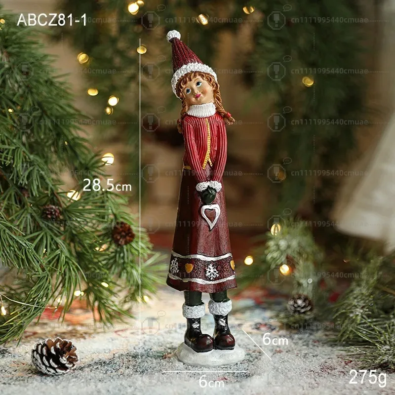 Christmas ornaments resin Christmas tree small desktop creative gifts window scene arrangement props doll house view 4