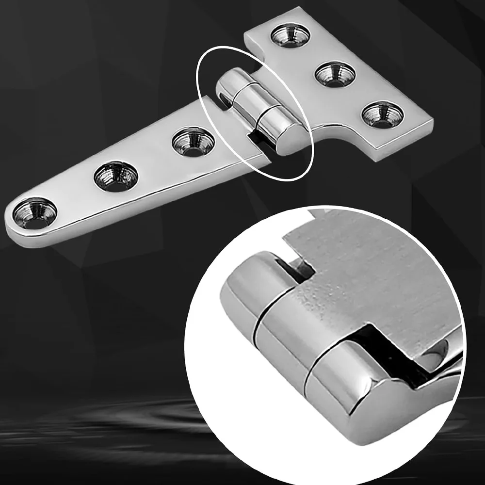 6 PCS Heavy Duty T Hinge 316 Stainless Steel Marine Grade Casting Hinge Door Hatch Hinge Boat