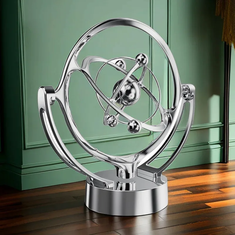 Rotating Magnetic Wobbler Earth Perpetual Motion Desktop Model Celestial Orbit USB Decor Ornament Unique Planetarium Track Gift