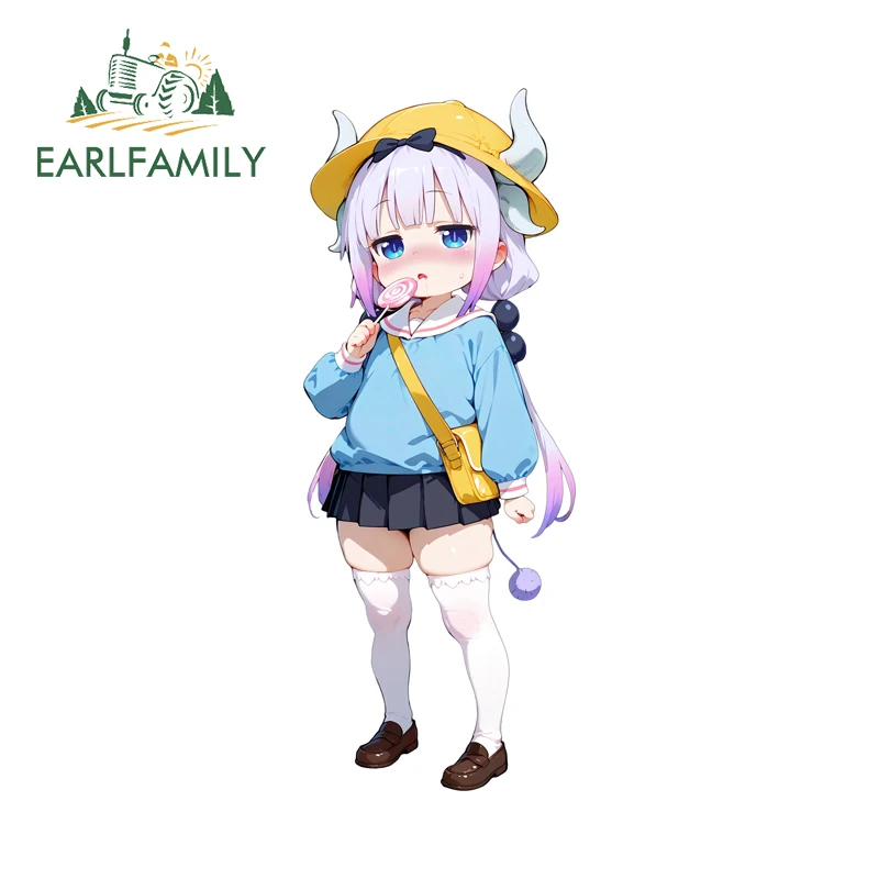 

EARLFAMILY Kanna Kamui Kawaii Anime Girl Decal Fahionbale Decal Simple Waterproof Scratch Proof Windshield Window Decoration