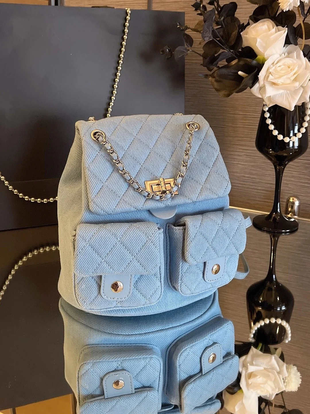 

Hong Kong Fon & Small Fraance Sle 2025, новая сумка с двойной цепочкой, женская джинсовая сумка на одно плечо, универсальная сумка для книг