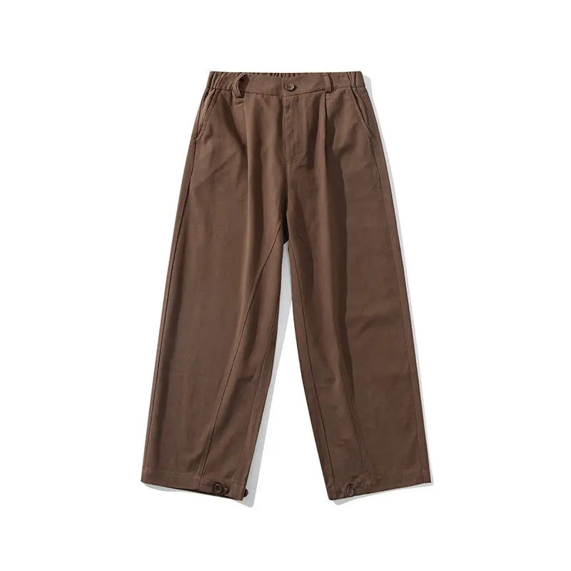 

American Sle Casual Pants Men Women Loose Straight Leg Spring Autumn Small Curved Knife ape Comfortable Breathable Cotton