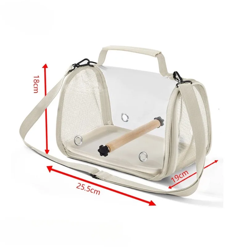 Bird Bag Parrot Carrying Package Small Pet Transport Animal Travel Backpack Breathable Transparent Budgie Cockatiel Cage Aviary view 5