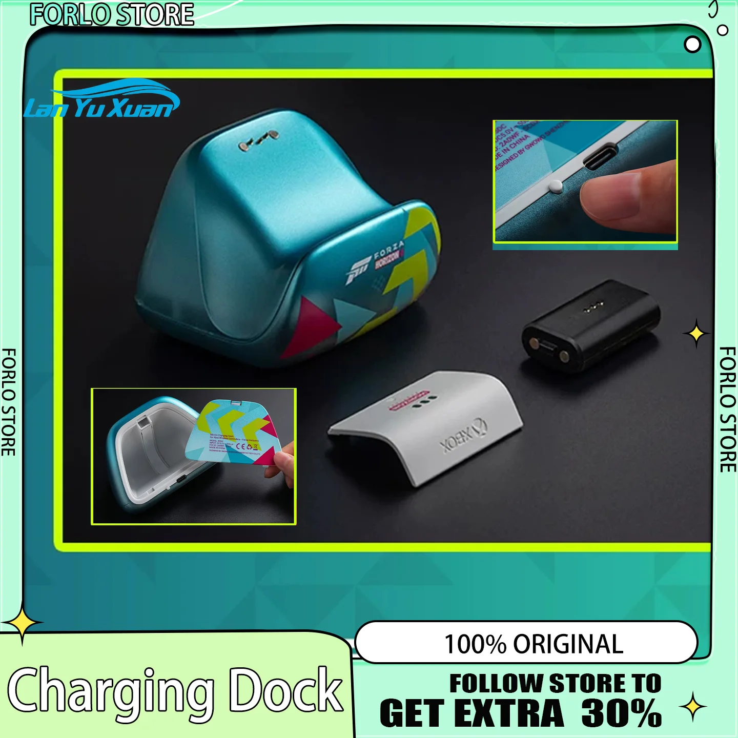 New Arrival Charging Dock for Forza Horizon 6 Co-branded , Wireless Controller Charger Station Gaming Accessories Set