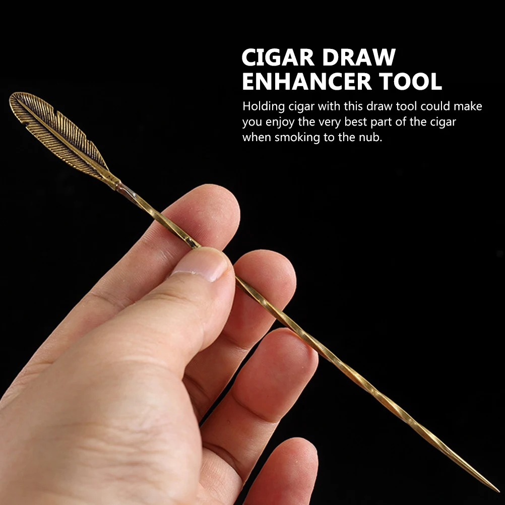 

Retro Dredge Tool Unique Spiral Draw Enhancer Light Weight Accurate Puncture Cigar Accessories Gift For Cigar Lovers