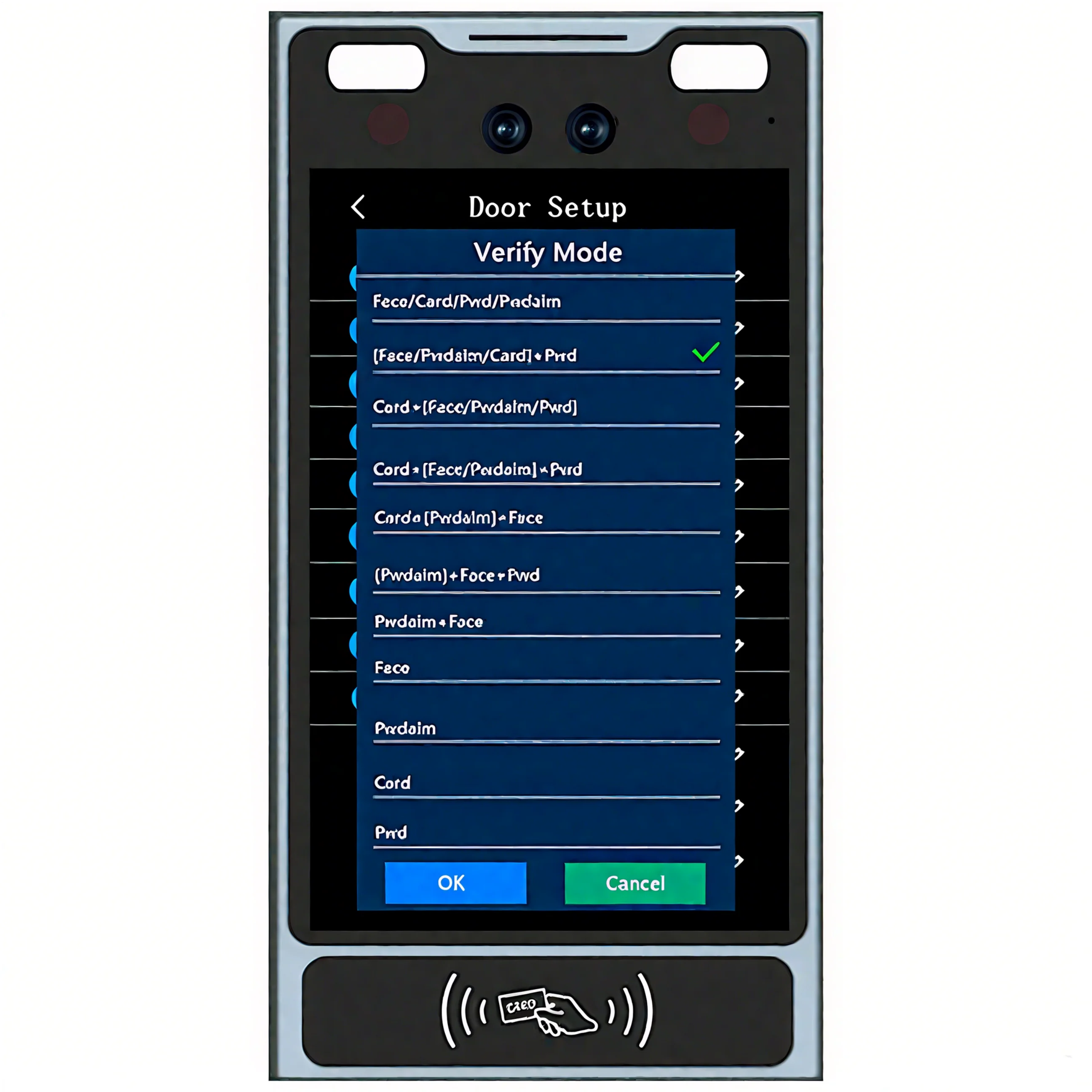 7 Inch WIFI Dynamic Face Recognition Access Control System RFID Card Biometric Attendance Machine Full View HD Screen