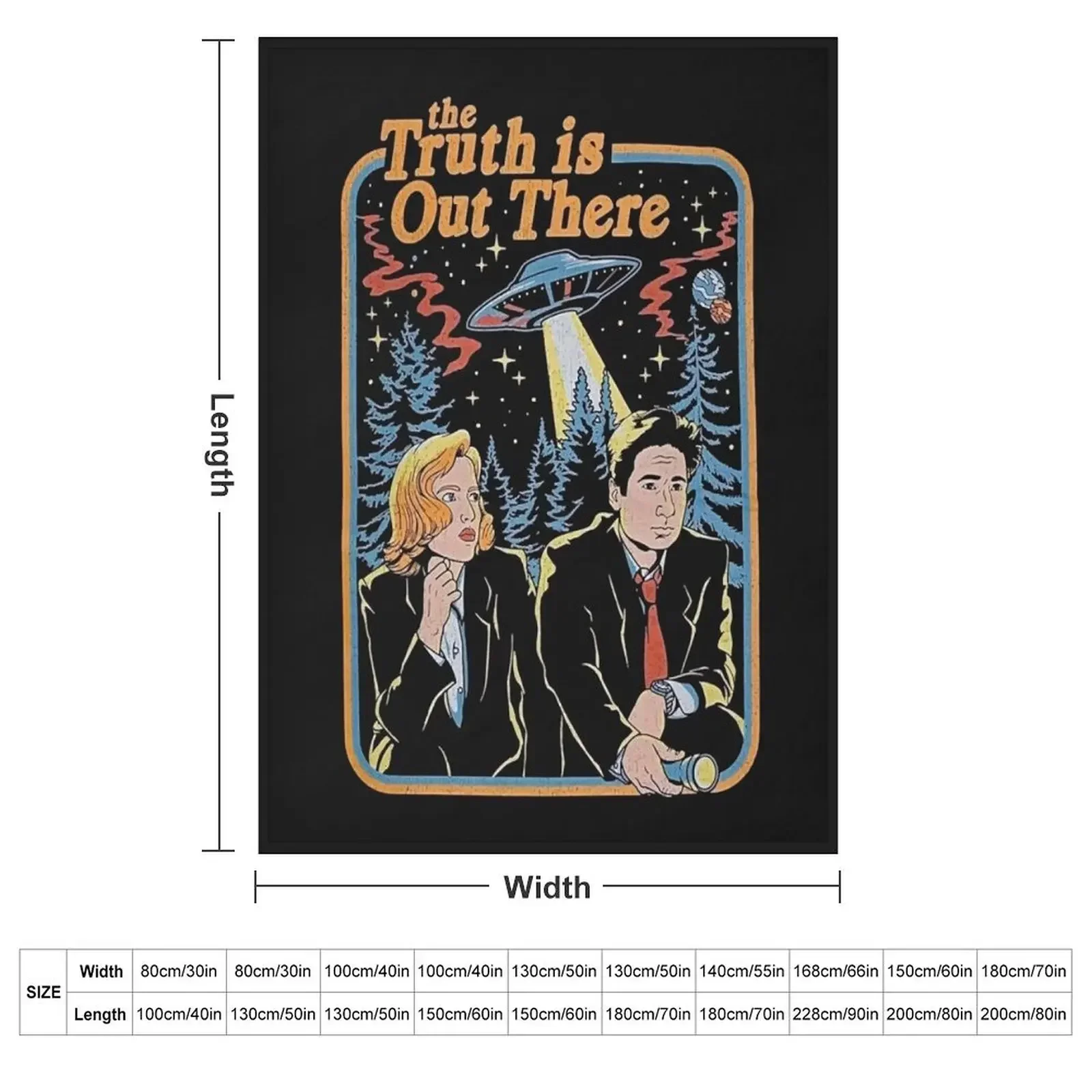 The truth is out there - X Files funny Classic T-Shirt Throw Blanket Bed linens Soft Beds christmas gifts Blankets
