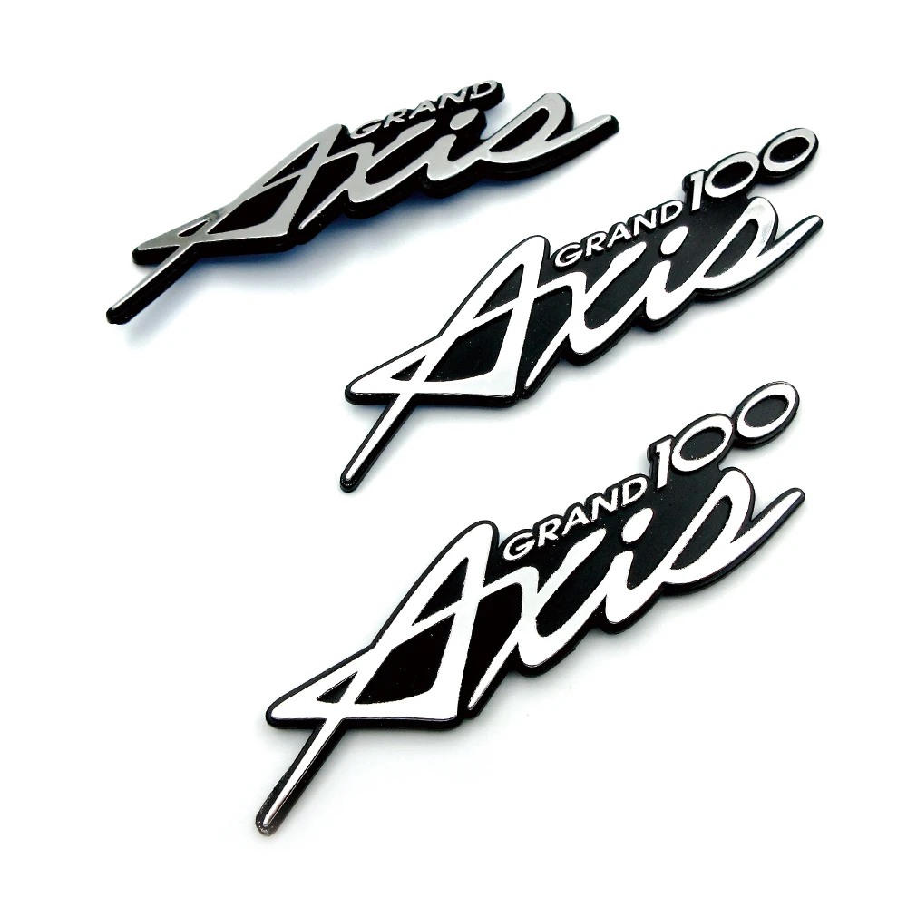 Motorcycle Chrome Oil Fuel Tank Gas Cover Fairing Decorative Emblem Badge Decals For Yamaha Grand Axis 100 Body Logo Sticker Set