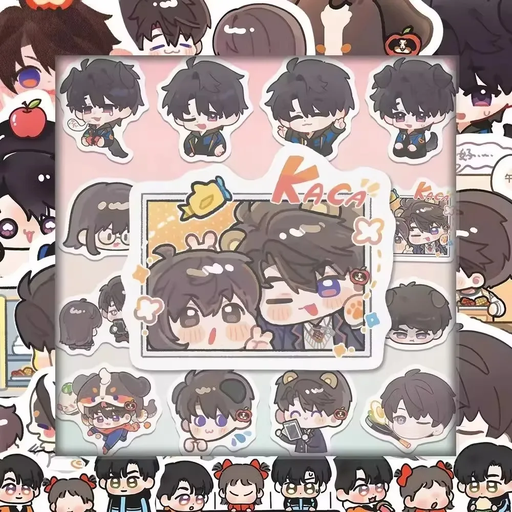 63 قطعة Q-نسخة الحب و Deepspace Caleb ملصقات مقاومة للماء DIY بها بنفسك الهاتف سكيت دفتر الكمبيوتر المحمول الغيتار دراجة نارية سطح المكتب