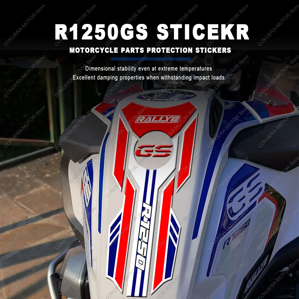 For R1250GS R1250 GS Rallye Motorcycle Accessories 3D Epoxy Resin Sticker Kit Anti Scratch Decal Tank Pad Sticker