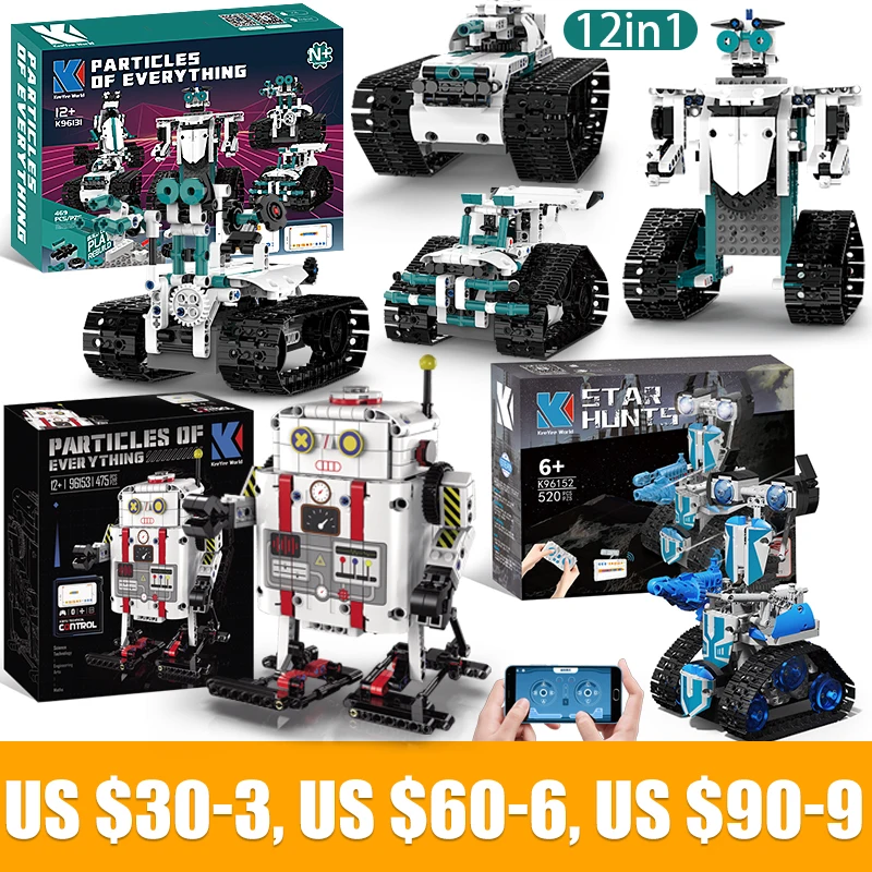 Technical K96152 Intelligent Robot APP Remote Control Bricks Building Blocks Programming Toys For Kids Gift Educational Sets