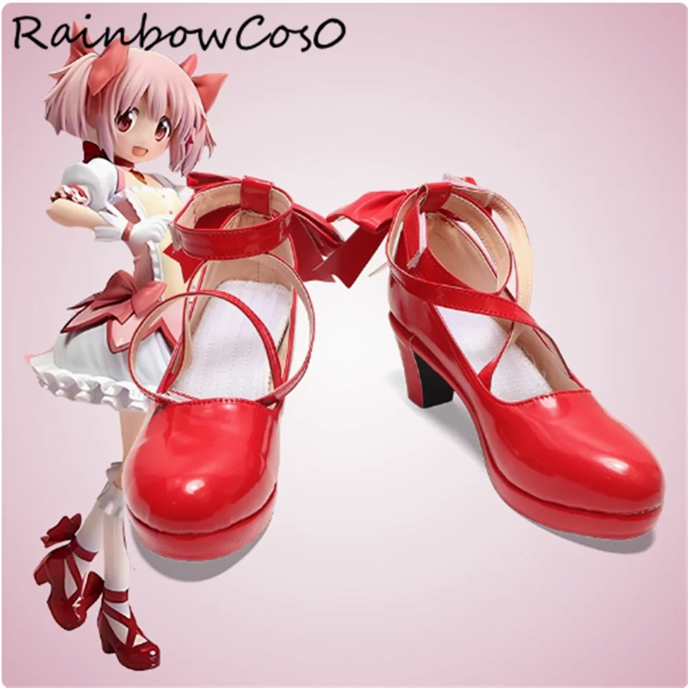 Kaname Madoka Puella Magi Madoka Magica Cosplay Shoes Boots Game Anime Party Halloween RainbowCos0 W4332