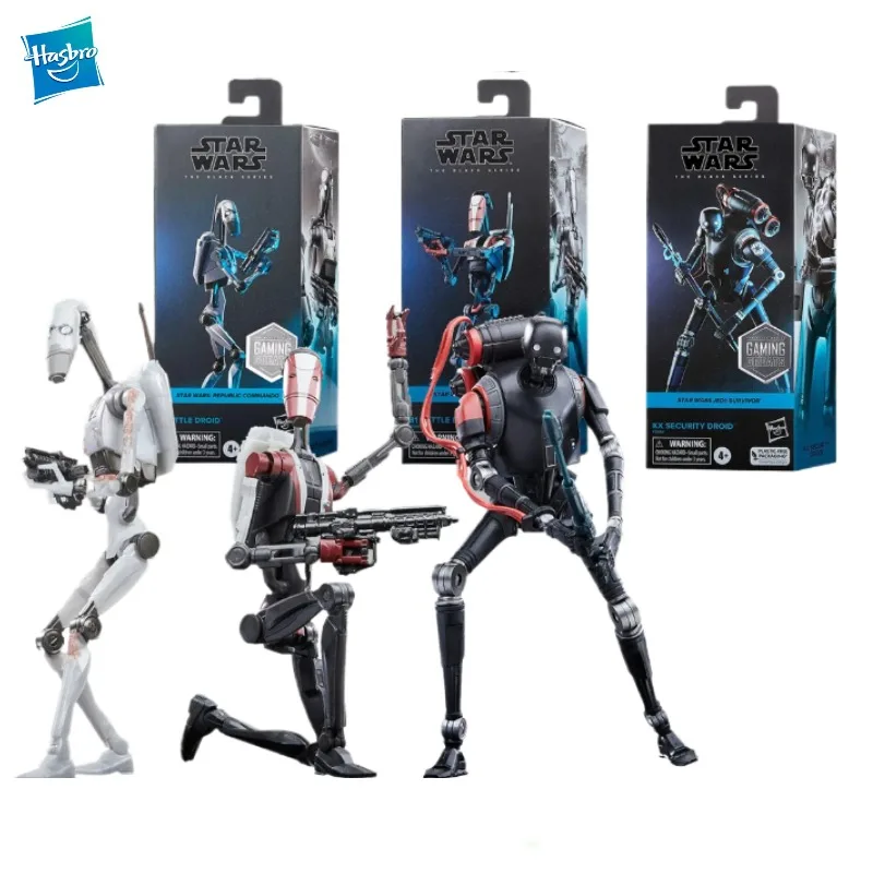 

Новая оригинальная фигурка Hasbro Star Wars The Black Series Battle Droid Jedi: Survivor B1 Battle Droid & KX Security Droid