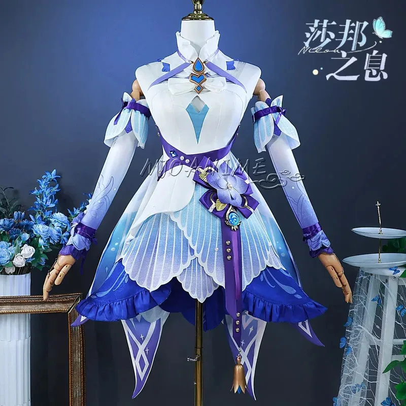 

New Style Costume Full Set Uniform Outfits Genshin Impact Breeze Of Sabaa Nilou Cosplay Dress Wig Shoesx;2,f;5.n;