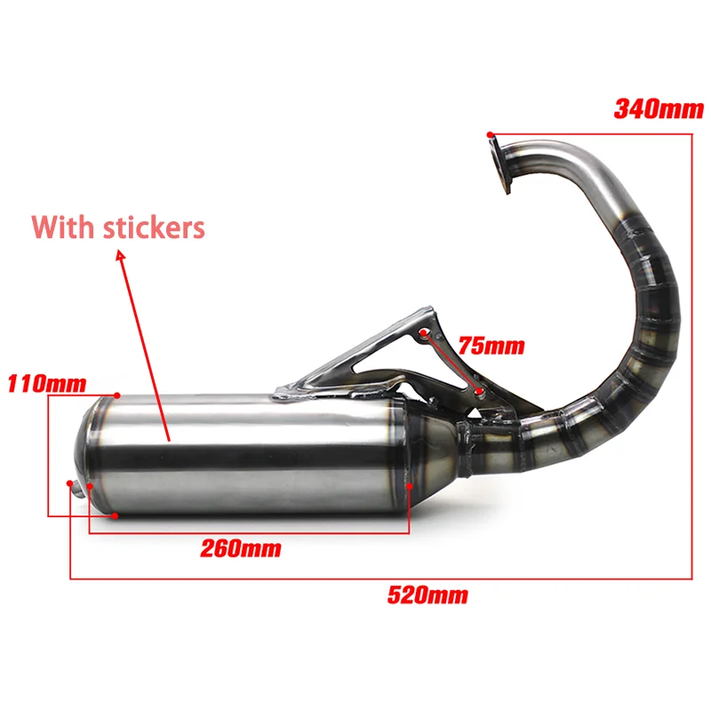 DIO AF17/18/26/27/28 V8 Modified Slip-On Full Exhaust System Racing Muffler Burnt Titanium