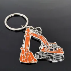 Creative Alloy Stereo Excavator Backhoe Keychain KeyChain KeyRing Friend Gift Man Charm Accessories Jewelry Pendant