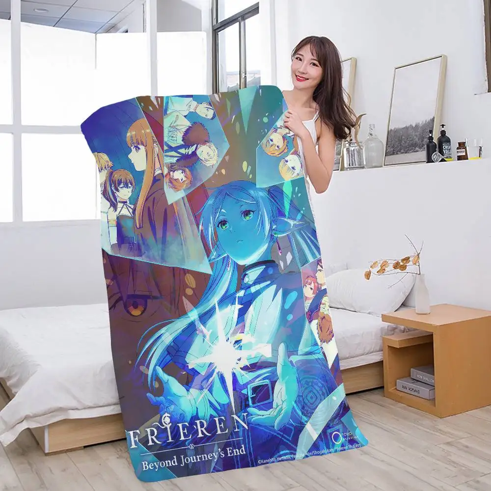 Japan Anime Frieren Beach Towel Cartoon Cute Summer Kids Large Bath Pool Beach Towel Microfiber Absorbent For Swimming Travel