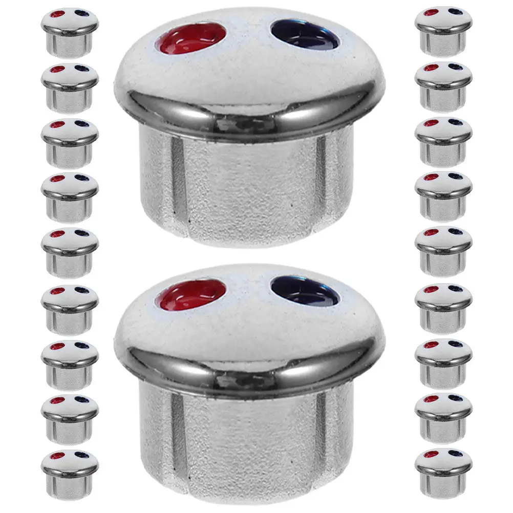 20Pcs Faucet Handle Caps Red Blue Decorative Hot Cold Water Markers Universal Replacement Kitchen Bathroom Sink Knobs Water view 4
