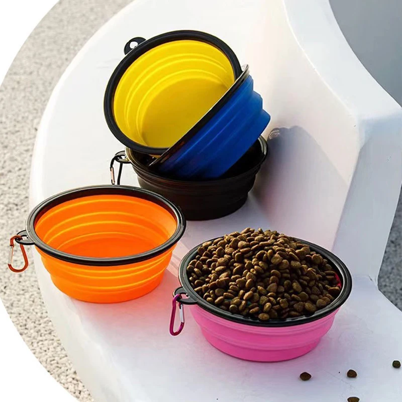 Silicone Folding Bowl for Pet Dog and Cats, Portable Outdoor Drinking Water, Customized Printed, Travel, Food Basin