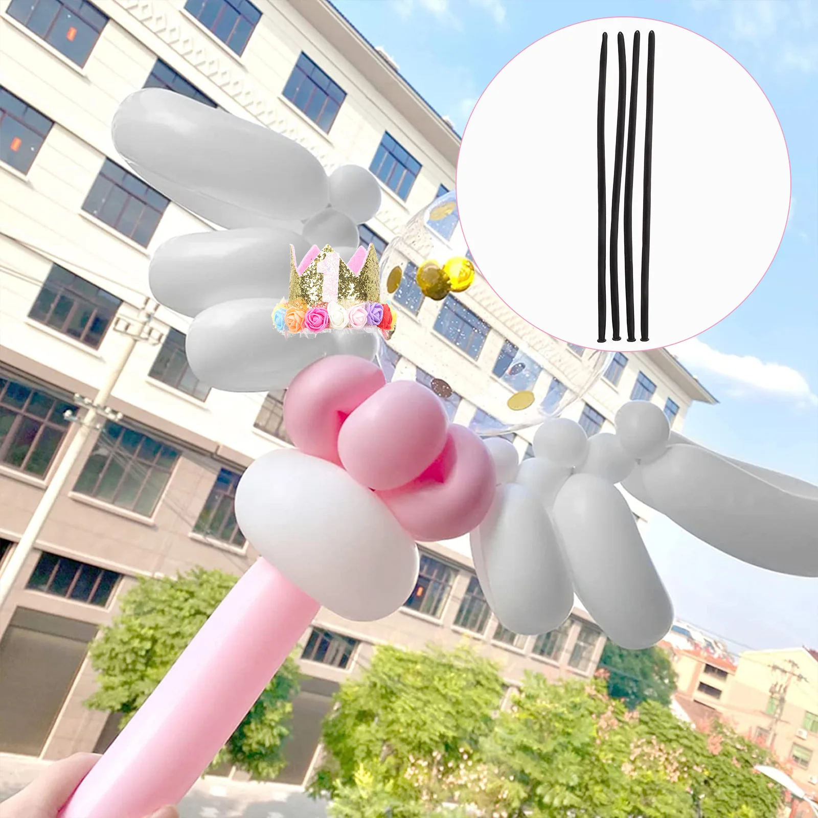 

100Pcs Strip Latex Twisting Balloons Thick Long Balloons for Wedding Birthday Party Decorations Long Balloon